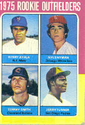1975 Topps Baseball Cards      619     Benny Ayala/Nyls Nyman/Tommy Smith/Jerry Turner RC